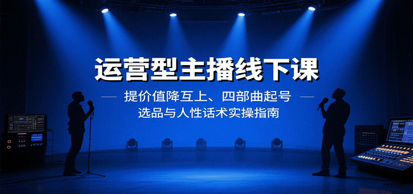 运营型主播线下课：提价值降互上、四部曲起号、选品与人性话术实操指南-洛柒笔记