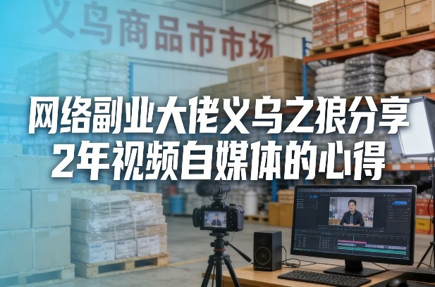 网络副业大佬义乌之狼分享2年视频自媒体的心得【文档】-洛柒笔记
