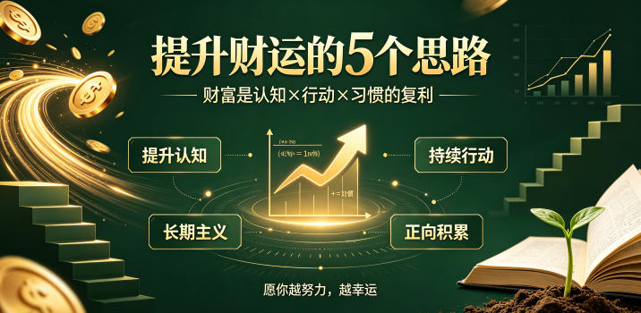 付费文章：提升财运的5个思路——财富是认知x行动x习惯的复利，愿你越努力，越幸运-洛柒笔记