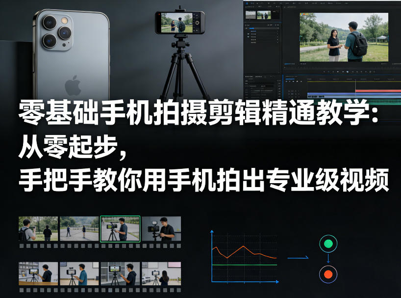 零基础手机拍摄剪辑精通教学：从零起步，手把手教你用手机拍出专业级视频-洛柒笔记