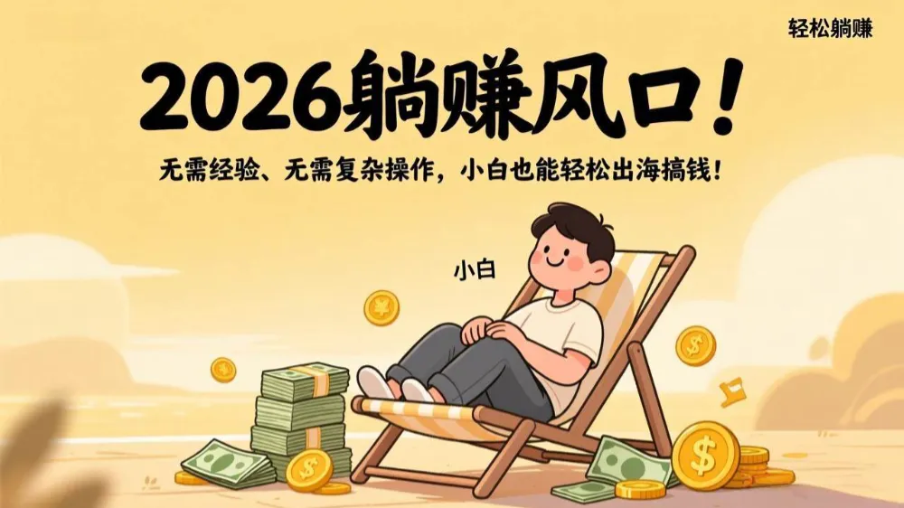 2026躺赚风口！无需经验、无需复杂操作，小白也能轻松出海搞钱！-洛柒笔记