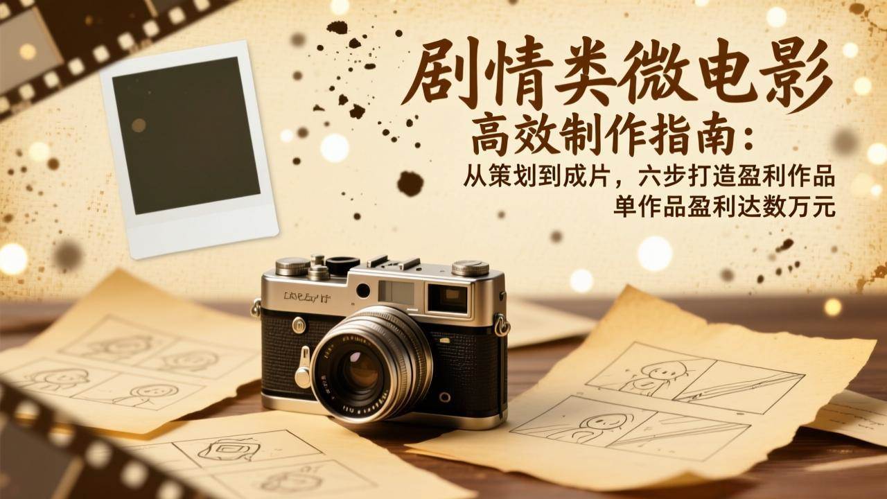 （17086期）剧情类微电影高效制作指南：从策划到成片，六步打造盈利作品，单作品盈利达数万元-洛柒笔记