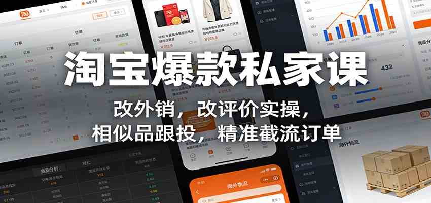 淘宝爆款私家课：改外销，改评价实操，相似品跟投，精准截流订单-洛柒笔记
