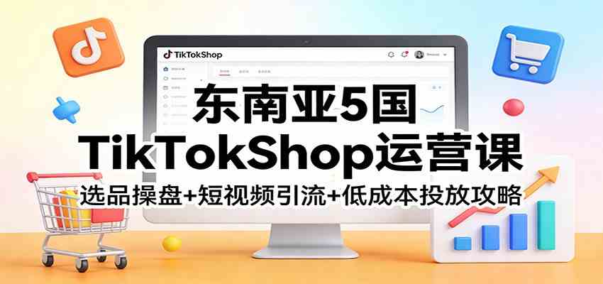 东南亚5国TikTokShop运营课：选品操盘+短视频引流+低成本投放攻略-洛柒笔记