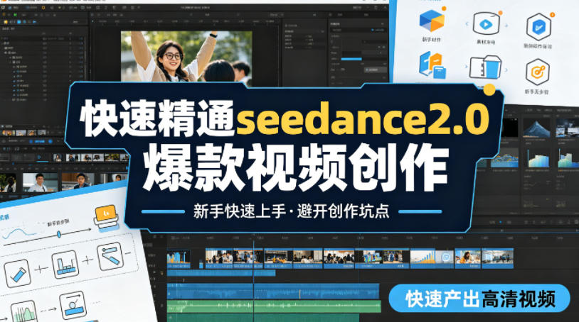 快速精通seedance2.0爆款视频创作，快速产出高清视频，避开大量创作坑点，新手也能快速上手-洛柒笔记