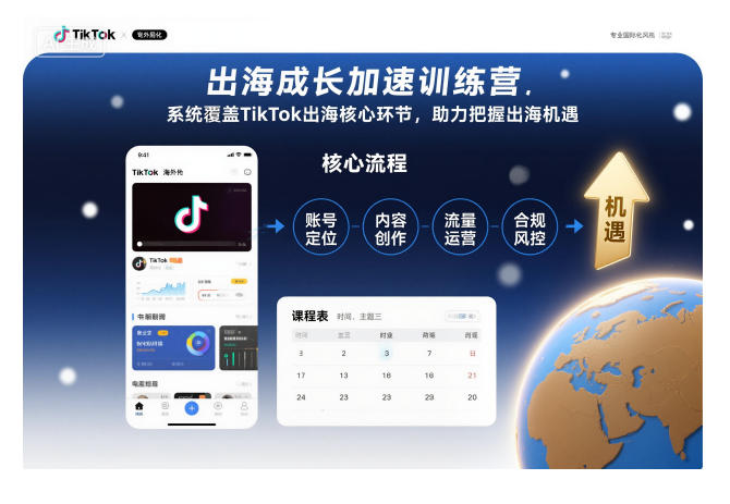 出海成长加速训练营，系统覆盖TikTok出海核心环节，助力把握出海机遇（更新）-洛柒笔记