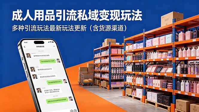 （18419期）成人用品引流私域变现玩法，多种引流玩法最新玩法更新（含货源渠道）-洛柒笔记