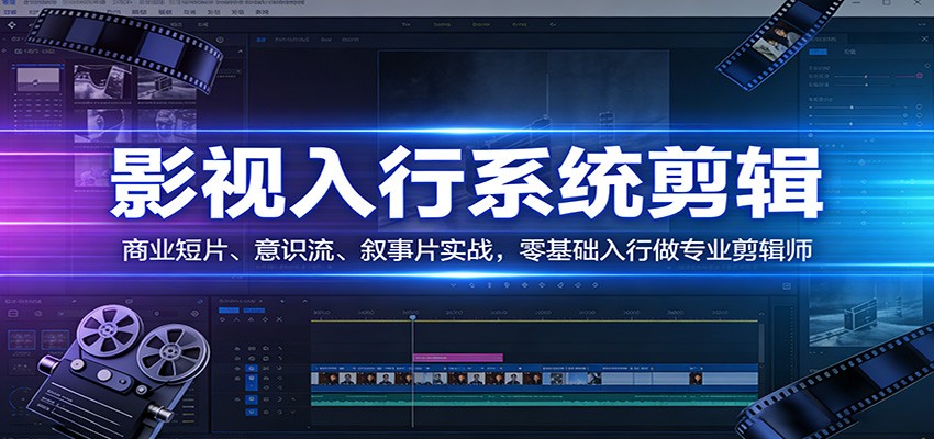 影视系统剪辑，商业短片、意识流、叙事片实战，零基础入行做专业剪辑师-洛柒笔记