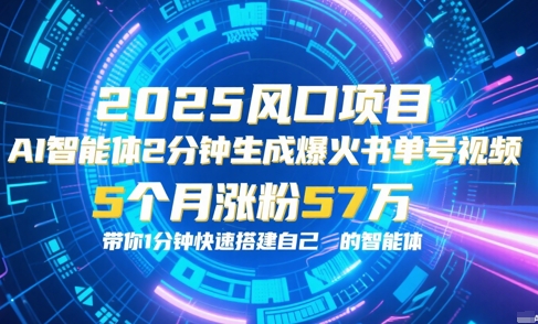 AI智能体2分钟一键生成爆火书单号原创视频，5个月涨粉57w，带你零代码1分钟搭建智能体-洛柒笔记