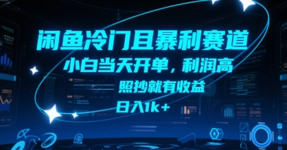 闲鱼冷门且暴利赛道，小白当天开单，利润高，照抄就有收益，日入1k+【揭秘】-洛柒笔记