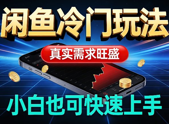 闲鱼冷门玩法，真实需求旺盛，日入100+轻松-洛柒笔记