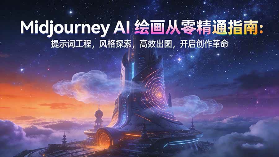 （17118期）Midjourney AI绘画从零精通指南：提示词工程，风格探索，高效出图，开启创作革命-洛柒笔记