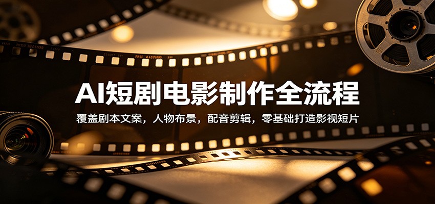 AI短剧电影制作全流程：覆盖剧本文案，人物布景，配音剪辑，零基础打造影视短片-洛柒笔记