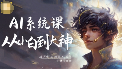 AI系统课程，从小白到大神系统学AI，AI声音-AI绘画-AI视频一门课全掌握-洛柒笔记