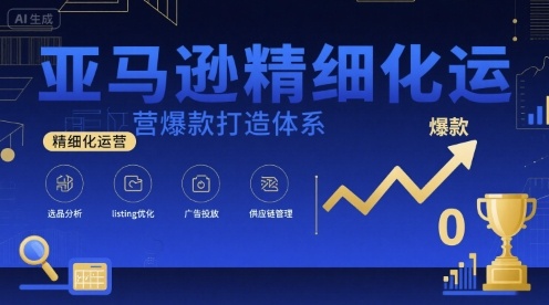亚马逊精细化运营爆款打造体系，视频课+全套资料文档-洛柒笔记
