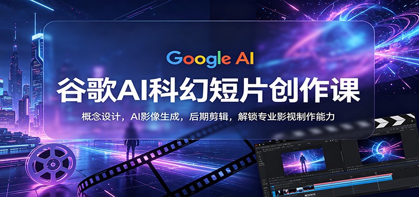 谷歌AI科幻短片创作课：概念设计，AI影像生成，后期剪辑，解锁专业影视制作能力-洛柒笔记