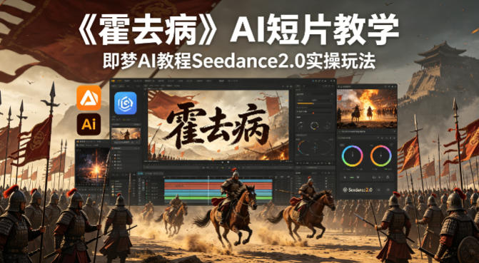《霍去病》AI短片教学，即梦AI教程Seedance2.0实操玩法-洛柒笔记