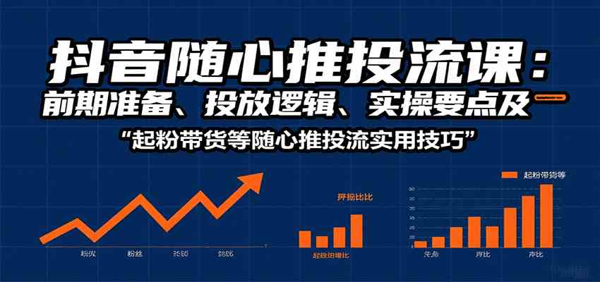 抖音随心推投流课：前期准备、投放逻辑、实操要点及起粉带货等随心推投流实用技巧-洛柒笔记