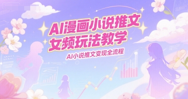 AI漫画小说推文女频玩法教学，AI小说推文变现全流程-洛柒笔记