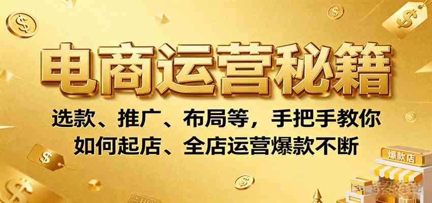 电商运营秘籍：选款、推广、布局等，手把手教你如何起店、全店运营爆款不断-洛柒笔记