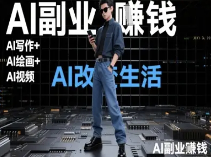 AI改变生活（Ai写作+AI绘画+Ai视频），AI副业挣钱-洛柒笔记