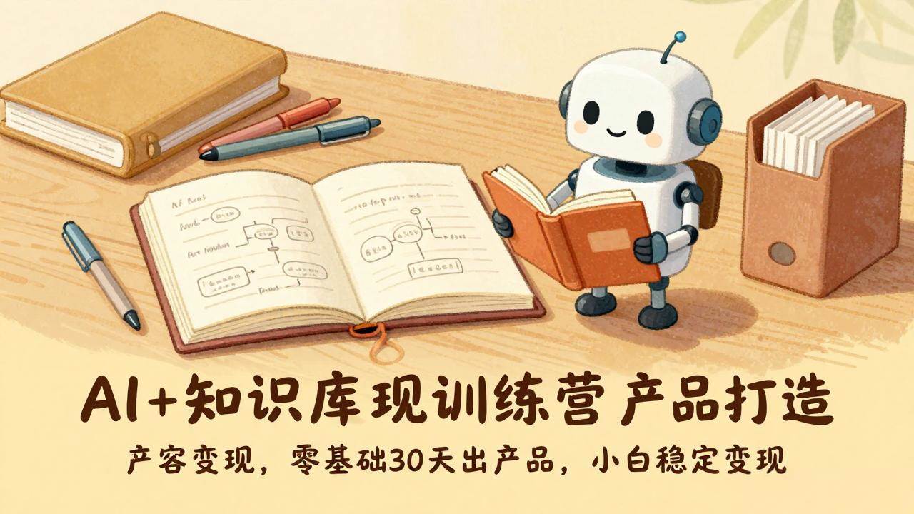 （17323期）AI+知识库变现训练营，产品打造、内容创作、全平台变现，零基础30天出产品，小白稳定变现-洛柒笔记