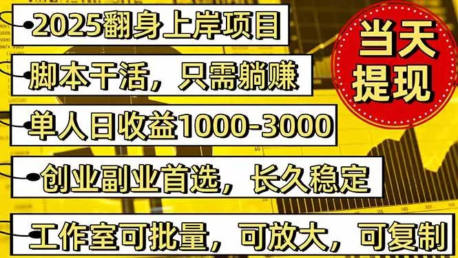 2025翻身上岸项目脚本干活，内部客户经理内部开号，单人日收益1000-3000-洛柒笔记