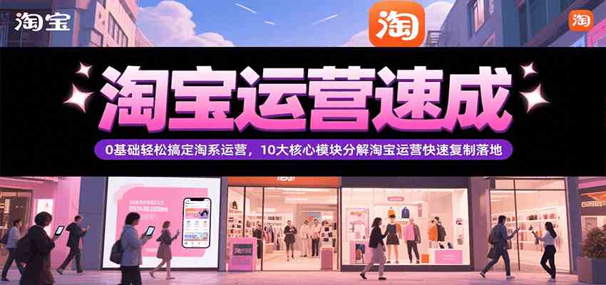 淘宝运营速成，0基础轻松搞定网店运营，10大核心模块分解快速复制落地（更新）-洛柒笔记
