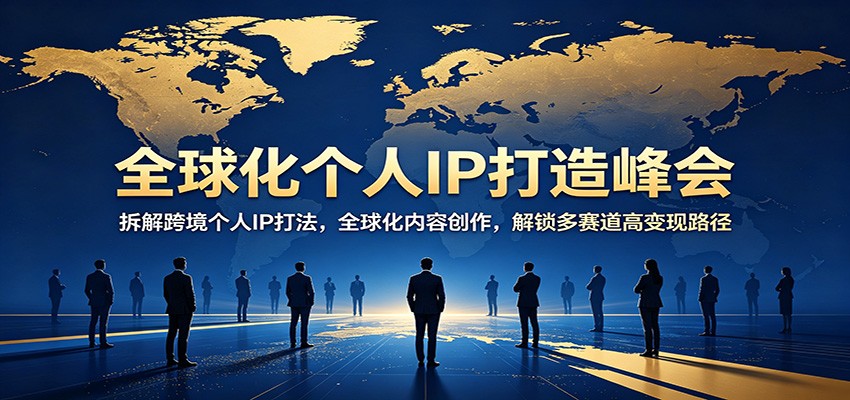全球化个人IP打造峰会：拆解跨境个人IP打法，全球化内容创作，解锁多赛道高变现路径-洛柒笔记