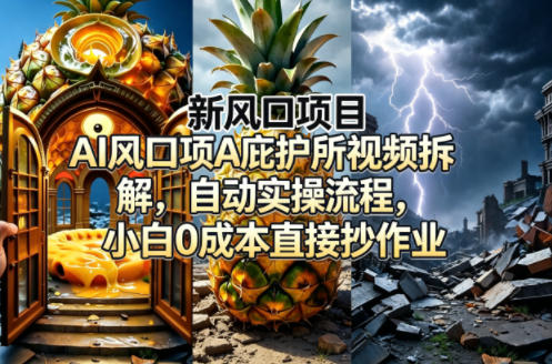 新风口项目AI庇护所视频拆解，自动实操流程，小白0成本直接抄作业-洛柒笔记