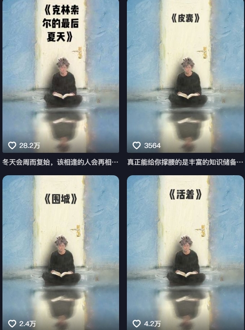AI制作爆款书单，抖音42粉丝博主书单号制作拆解，单条视频28W赞-洛柒笔记