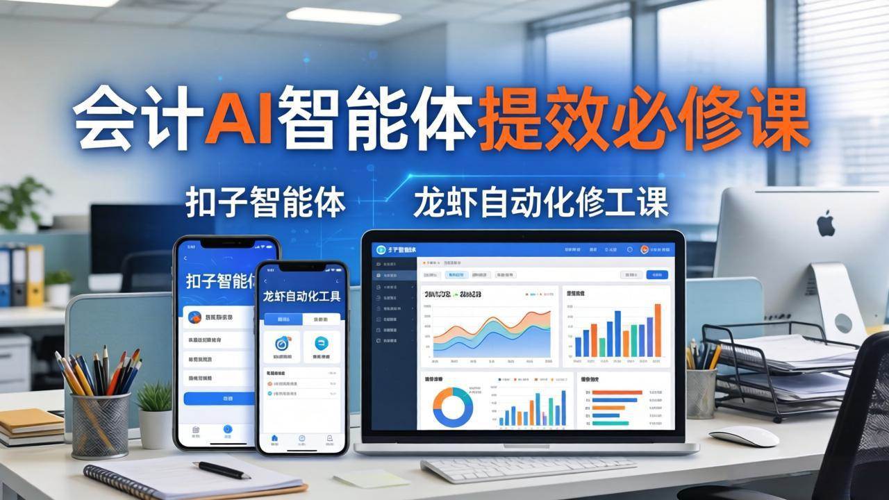 （18151期）财务会计AI智能体提效必修课：扣子智能体+龙虾自动化+报表分析，一站式提升财务工作效率-洛柒笔记