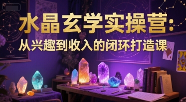 水晶玄学实操营：从兴趣到收入的闭环打造课-洛柒笔记