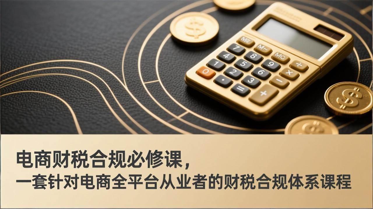（17359期）电商财税合规必修课，是一套针对电商全平台从业者的财税合规体系课程-洛柒笔记