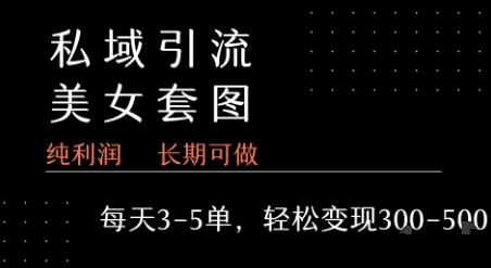 私域卖套图每天3-5单 每单利润99-2张+-洛柒笔记
