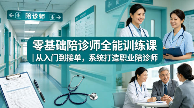 零基础陪诊师全能训练课｜从入门到接单，系统打造职业陪诊师-洛柒笔记