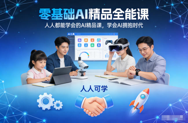 零基础AI精品全能课，人人都能学会的AI精品课，学会AI拥抱时代-洛柒笔记