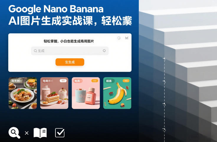 Google Nano Banana AI图片生成实战课，轻松掌握，小白也能生成商用图片-洛柒笔记