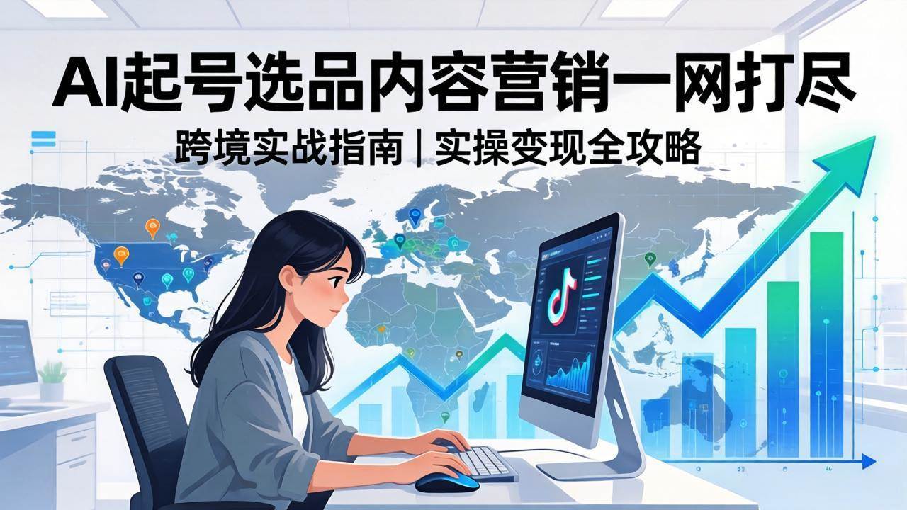 （17824期）2026 TikTok 跨境AI实操：从零基础到变现全流程，AI起号选品内容营销一网打尽-洛柒笔记