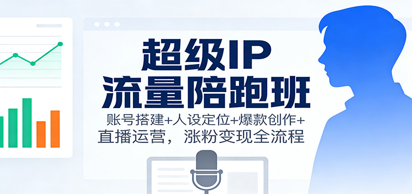 超级IP流量陪跑班：账号搭建+人设定位+爆款创作+直播运营，涨粉变现全流程-洛柒笔记