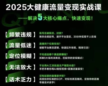 大健康流量全域新增长8.0，三月底线下课视频，大健康万亿蓝海，从类目突围到模式迭代-洛柒笔记
