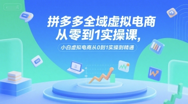 拼多多全域虚拟电商从零到1实操课，小白虚拟电商从0到1实操到精通-洛柒笔记
