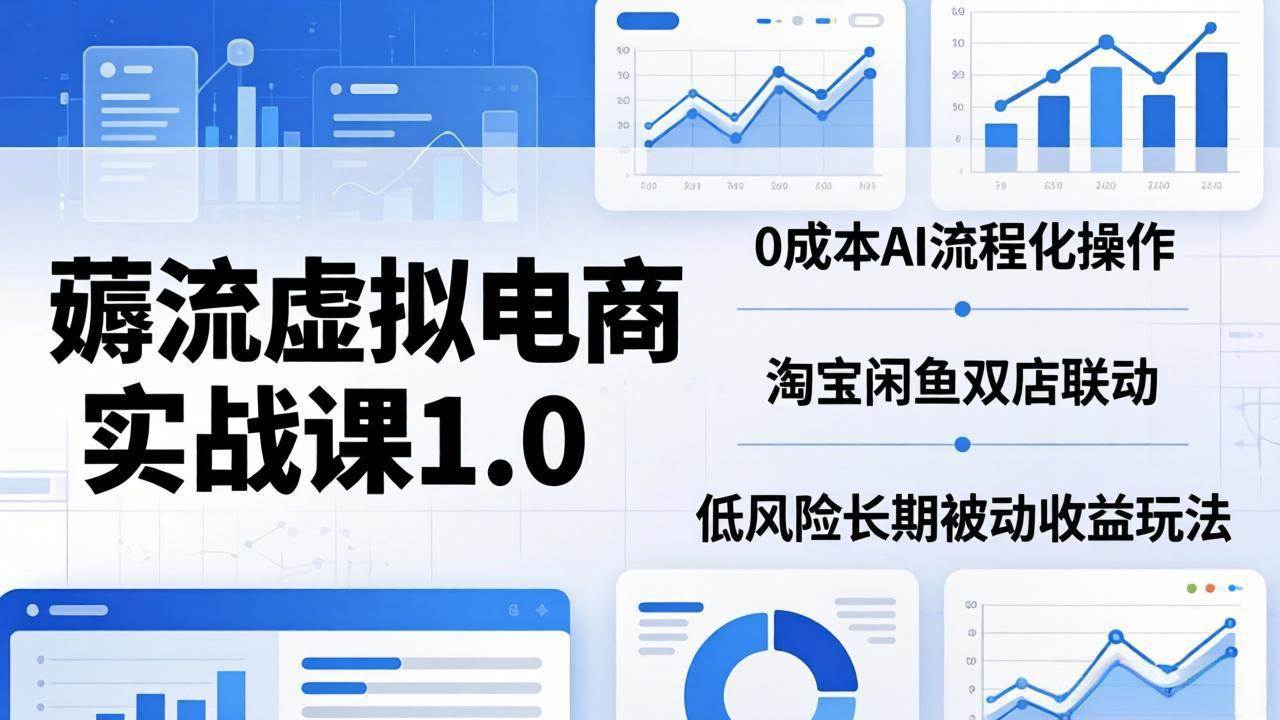 （18170期）薅流虚拟电商实战课1.0：0成本AI流程化操作，淘宝闲鱼双店联动，低风险长期被动收益玩法-洛柒笔记