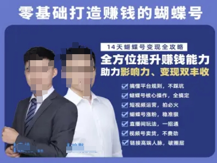 蝴蝶号专栏-视频号运营教程，零基础打造挣钱的蝴蝶号，14天蝴蝶号变现全攻略-洛柒笔记