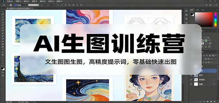 AI生图训练营：文生图图生图，高精度提示词，零基础快速出图-洛柒笔记