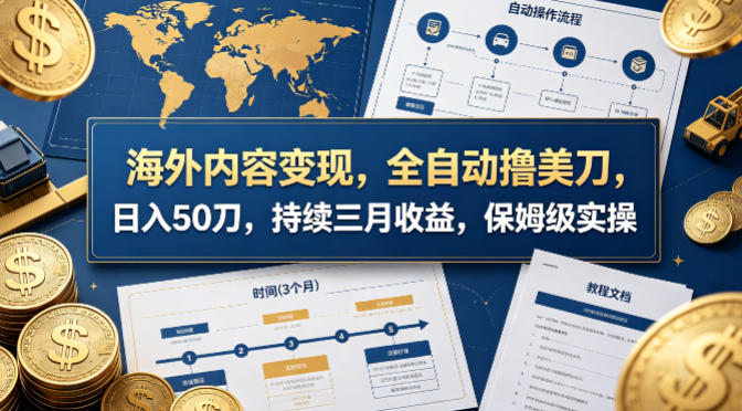 海外内容变现，全自动撸美刀，日入50刀，持续三月收益，保姆级实操【揭秘】-洛柒笔记
