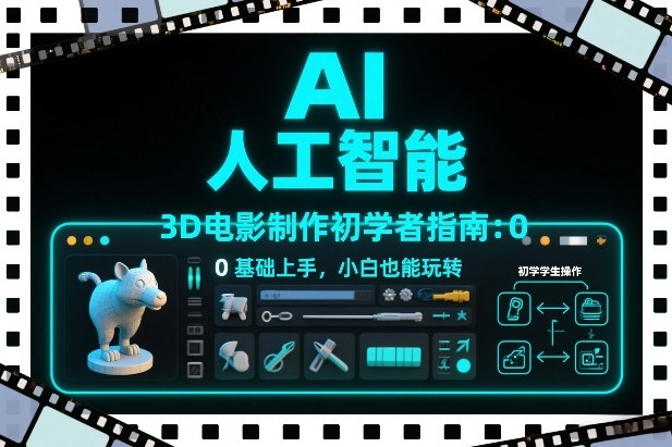AI人工智能3D电影制作初学者指南：0基础上手，小白也能玩转-洛柒笔记