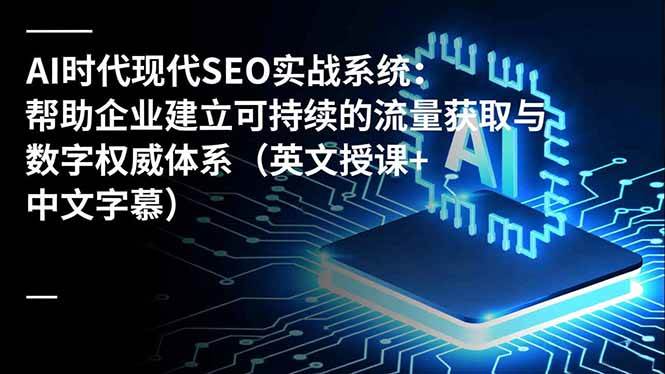 （16760期）AI时代现代SEO实战系统：帮助企业建立可持续的流量获取与数字权威体系（英文授课+中文字幕）-洛柒笔记