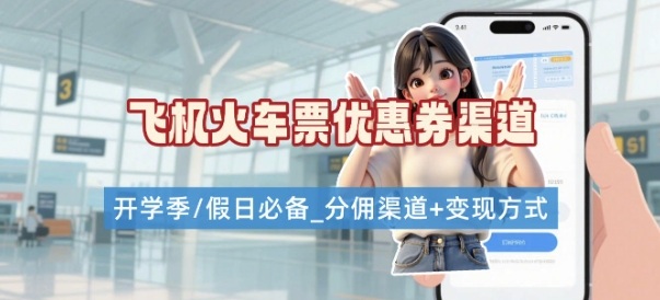 学生党必看！机票火车票优惠券申请渠道 + 项目打法，开学季节日速存-洛柒笔记