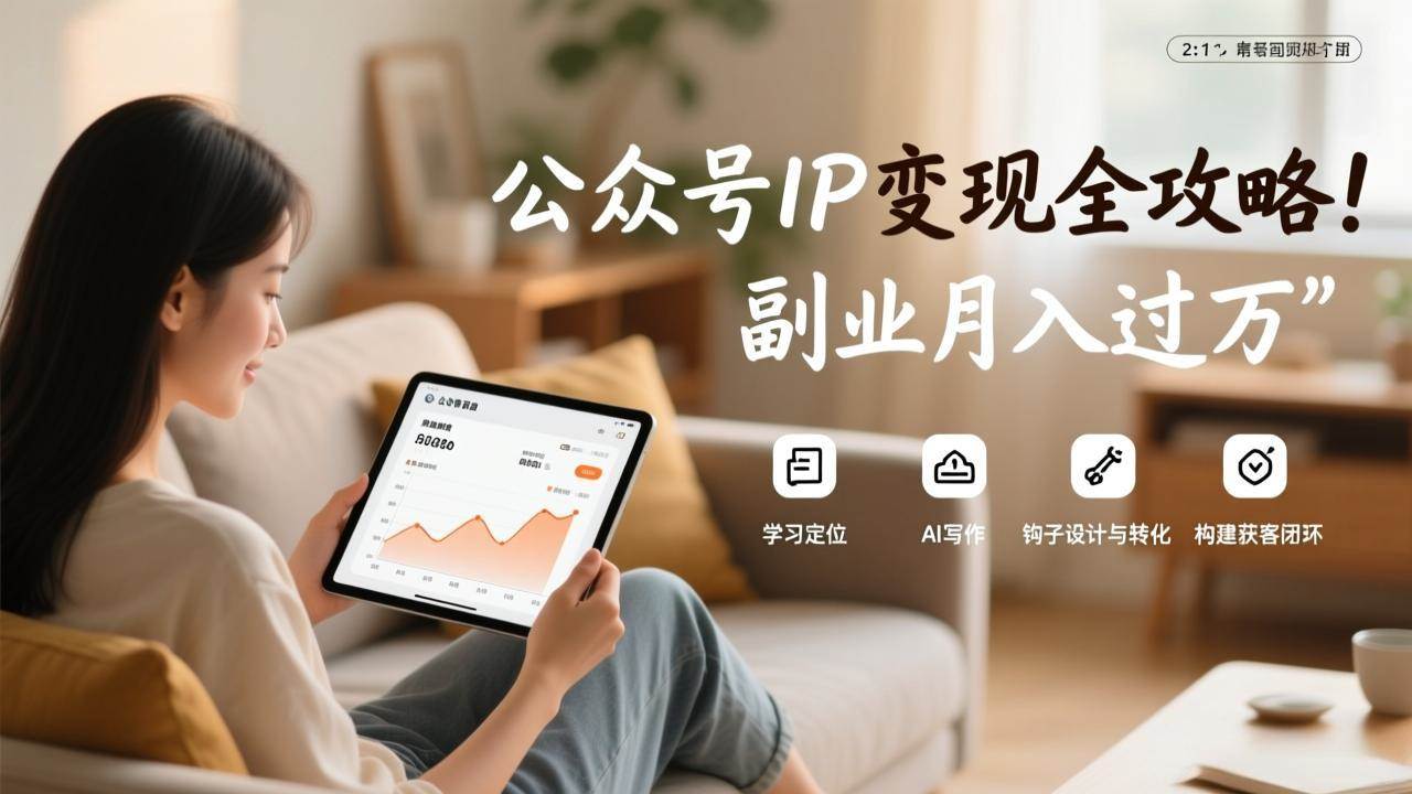 （17275期）公众号IP变现全攻略，学习定位、AI写作、钩子设计与转化，构建获客闭环，副业月入过万-洛柒笔记